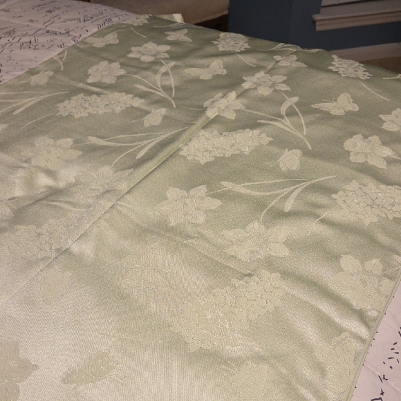 Table Cloth = Beautiful Rectangular Large Mint Green Table Cloth - Picture 2 of 6